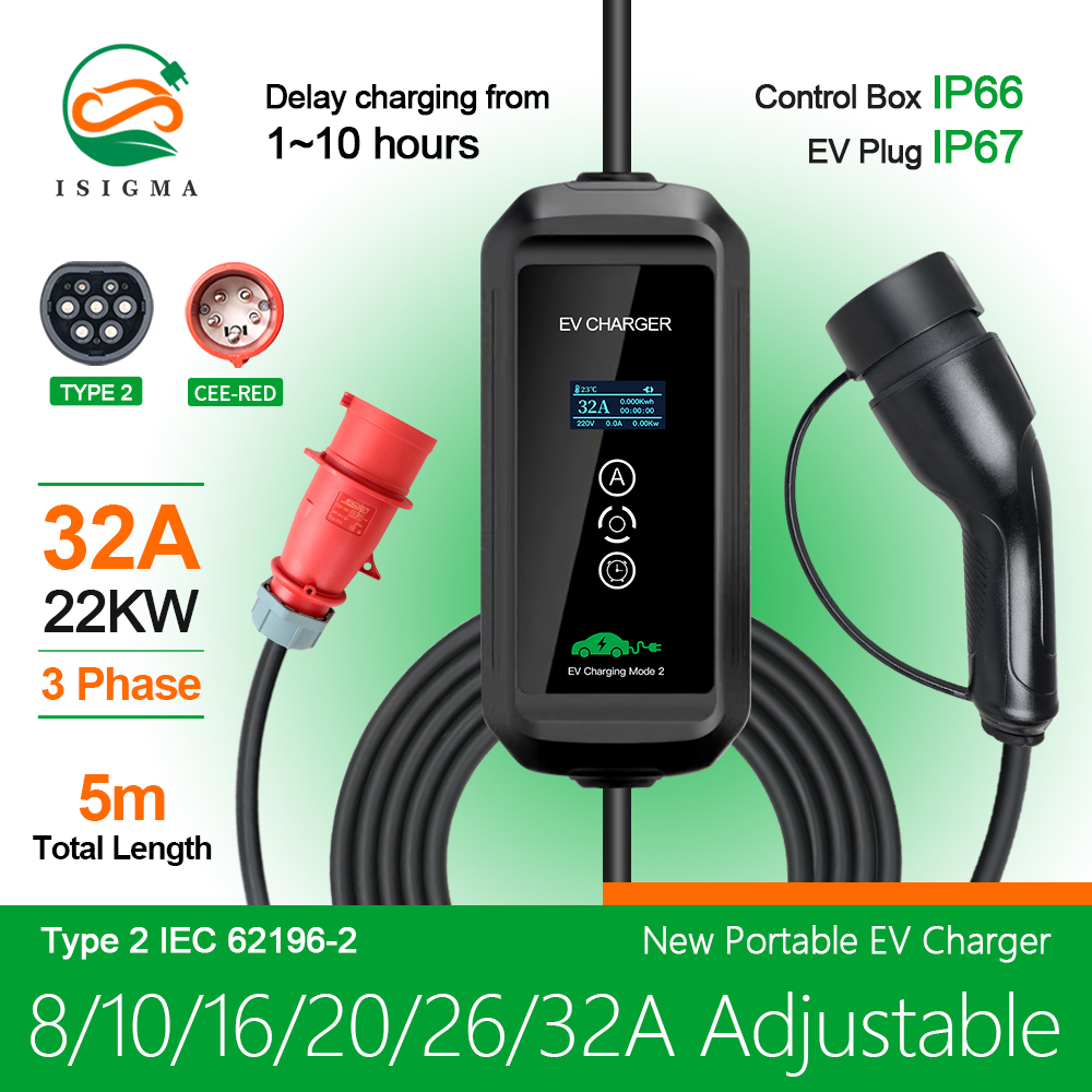 Ev Charger Type 2 22Kw 32A 3 Phase - EV Charger 22kw 3 Phase Type